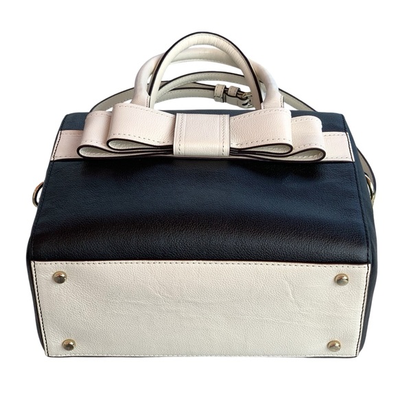 Kate Spade Kaiya Alice Black and White Leather Satchel Bag - Picture 6 of 13